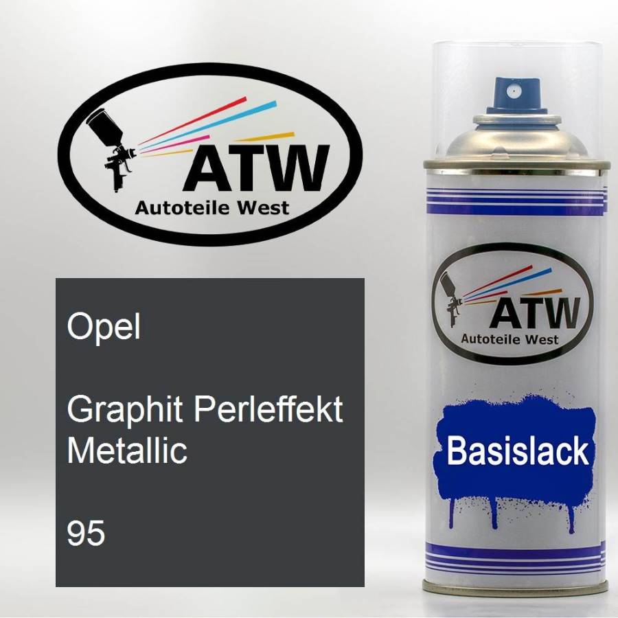 Opel, Graphit Perleffekt Metallic, 095: 400ml Sprühdose, von ATW Autoteile West.